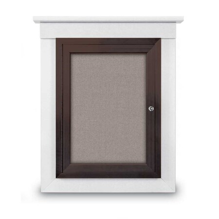 United Visual Products Sliding Glass Enclosed Letterboard, 72"x4 UV9008ACS-WHITE-BURGUN